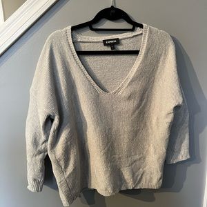 Express V-Neck 3/4 Sleeve Sweater